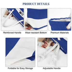 Tùy Chỉnh Thiết Kế Công Suất Lớn Cầm Tay Trống Túi Vải Đơn Giản Mô Hình rô Vai Sinh Viên Mua Sắm Tote Túi - Product Image 2