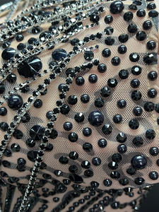 Đầm dạ hội không tay Novance Y4269 bán chạy, kiểu dáng thanh lịch, size lớn, màu đen, đính dây xích, dành cho nữ dự tiệc - Product Image 6