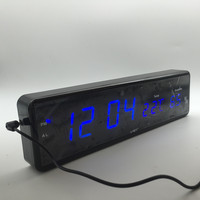 Jam LED Dinding & Meja Multifungsi dengan Temperatur & Kelembapan serta 3 Alarm