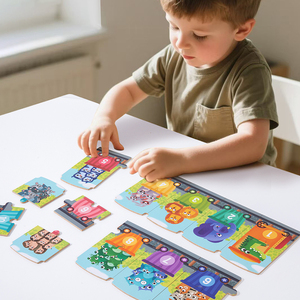 Montessori animale alfabeto Puzzle numero treno cognizione abbinamento giochi da tavolo di apprendimento giocattoli educativi per bambini ragazzi ragazze - Product Image 3