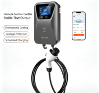 Borne de recharge murale AC pour véhicules électriques 22 kW avancée, triphasée 32A, chargeur intelligent avec DLB, RFID, WiFi, protection IP55, station de recharge domestique pour VE