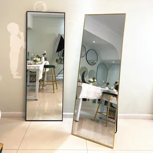 침실 전체 길이 거울을위한 핫 세일 전체 길이 직사각형 장식 벽 거울