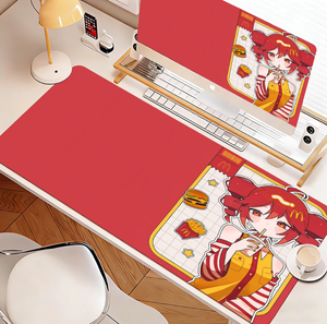 Tapis de souris de jeu <span class=keywords><strong>Te</strong></span>.to Anime au design mignon avec visage emblématique, surface lisse, durable pour PC de bureau. Personnalisé Kas-ane. - Product Image 5