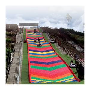 Voar adulto parque diversões colorido Playground seco colorido crianças plástico arco-íris Slide - Product Image 1