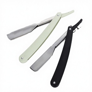 Navaja de Afeitar Plegable de Acero Inoxidable, Depilación Profesional para Hombres, Navajas de Afeitar Rectas para Barbería, Herramientas de Estilismo Facial - Product Image 1