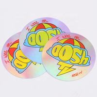 Vente en gros de feuilles d'autocollants découpés avec logo personnalisé vinyle papier d'impression holographique étiquette hologramme autocollant pour cadeaux