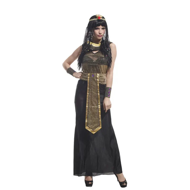 أزياء الهالوين للسيدات زي الملكة الأميرة كليوباترا ومصر القديم ملابس تنكرية للكبار