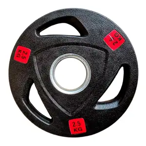 Juego de placa de peso de triple agarre negro de alta calidad para gimnasio en casa para ejercicios de máquina de trabajo pesado con PIN cargado