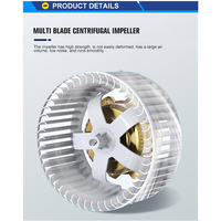 Ventilateur centrifuge pour conduits d'air industriels, faible bruit, ventilation d'évacuation, conduit en ligne