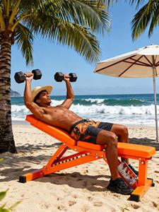 Panca per Esercizi Pieghevole Regolabile Blu con Funzioni di Sicurezza, Resistente per <span class=keywords><strong>Palestra</strong></span> Domestica e Studio - Product Image 2