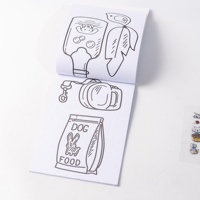 Livre de coloriage personnalisé pour enfants avec motifs de dessins animés, plus de 200 autocollants gonflés DIY parfumés, thème animaux marins du monde océanique, reliure collée sur papier