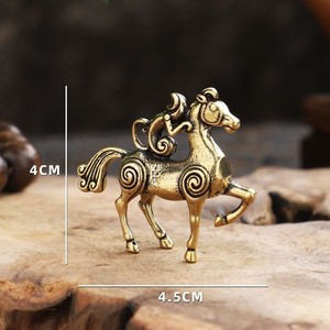 Nueva colección de adornos de metal macizo estilo chino de la marca KI Tengqiao, figuras de caballos antiguos, mascotas de té para escritorio - Product Image 4