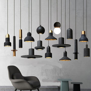 Lampada a sospensione piccola 2026 in stile Wasabi, retrò, in pietra gialla effetto grotta, per comodino, ristorante nordico retrò famoso, portico - Product Image 2