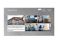 Système IPTV hospitalier Dibvision prenant en charge les messages de bienvenue, la diffusion en direct, la VOD et les introductions culinaires