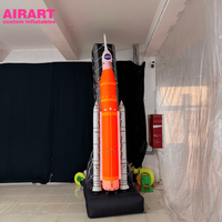 Globo Publicitario Inflable con Forma de Cohete Paracaídas - Globos Inflables con Forma de Cohete para Decoración de Eventos al Aire Libre