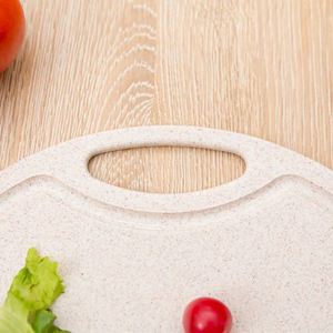 Planches à découper rondes en fibre de paille de blé pour la cuisine, planche à découper en plastique - Product Image 3