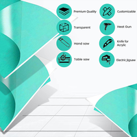 Vente en gros de feuilles de plexiglas acrylique transparent personnalisées, pré-coupées pour enseignes, vitrines, écrans anti-éternuements, projets de bricolage, plusieurs tailles