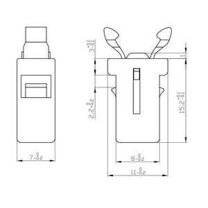 Nhựa nhỏ đẩy để mở cửa mùa xuân khóa cửa chốt cảm ứng nhỏ chốt bắt - Product Image 4