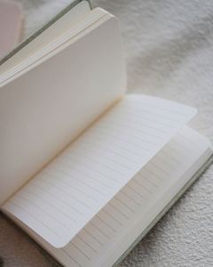 Journal élégant A5 à couverture rigide en tissu de lin personnalisé, papier double adhésif, 100 feuilles, pages intérieures personnalisées, bien-être - Product Image 2