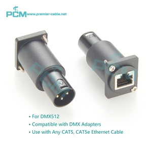 <span class=keywords><strong>DMX</strong></span> Bảng điều khiển gắn kết RJ45 nữ ổ cắm để XLR 3 pin nam <span class=keywords><strong>DMX</strong></span> Adapter cho Ethernet chuyển đổi DMX512 điều khiển ánh sáng sân khấu âm thanh - Product Image 4