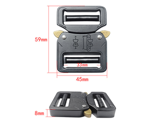 Nhiệm Vụ Nặng Nề Chiến Thuật Kép Ajustable Kim Loại Khóa Trung Tâm Phát Hành Khóa Dây Đeo Kim Loại Túi Clip Khóa Thay Thế - Product Image 4