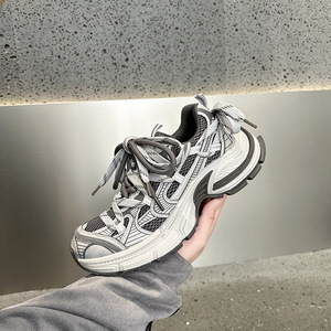 Chaussures de sport unisexe à double lacets en maille respirante, semelle épaisse et plateforme, modèle 2026, pour couple - Product Image 1