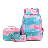 Logotipo personalizado de gran capacidad ligero impermeable niñas niños acuarela estudiantes primaria libro bolsa mochila escolar