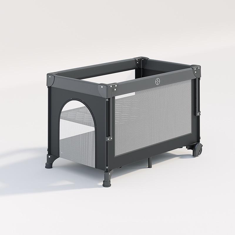 Lit nu relevable double couche gris foncé