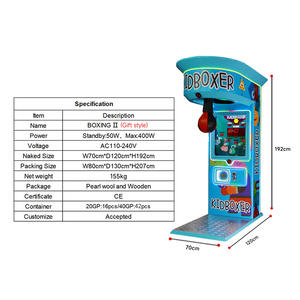 Macchina da Boxe Arcade a Gettoni per Bambini, in Metallo e Fibra di Vetro, con Premi a Sorpresa - Product Image 2