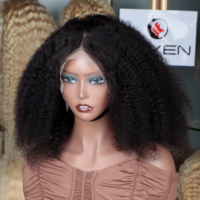 Foxen Cheveux Indiens Bruts Afro Crépus Bouclés Perruques Courtes Bob Perruques pour les Femmes Noires Crépus Bouclés Cheveux Humains Hd Full Lace Frontale Perruque