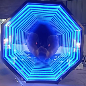 Octagon Led RGB Infinity 3D Illusion gương Neon dấu hiệu Multilayer Abyss gương thanh trang trí nội thất cho văn phòng cửa hàng nhà đầy màu sắc thay đổi - Product Image 5