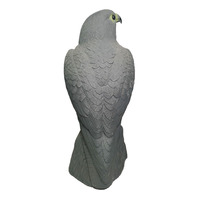 Épouvantail Aigle Réaliste en Plastique PE avec Son Activé par le Mouvement et Yeux Clignotants pour la Lutte Antiparasitaire, Ornement Léger