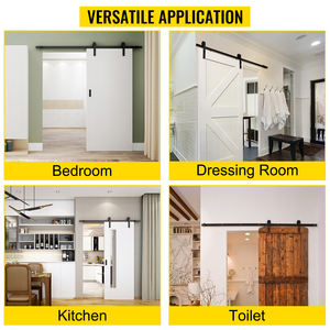 RHETECH 6.6 FTベーシック「J」スライディングバーンウッドドアハードウェアキットモダンインテリアトラックレールローラーホームデコレーション対応船 - Product Image 6