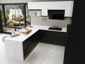 2022New armoires de cuisine en laque finie mate moderne conçoit des armoires de cuisine en laque blanche moderne de vente chaude fabriquées en chine - Product Image 6