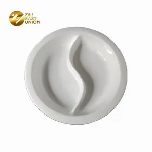 自助餐用小尺寸分割圆形白瓷陶瓷商用gn锅