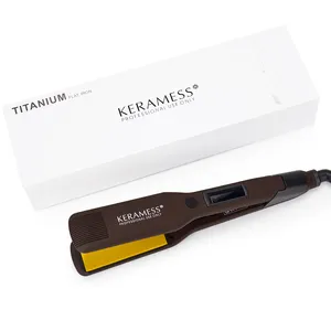Titanyum plaka saç düzleştirici makinesi desteği Keratin tedavisi kalmak düz düzleştirici
