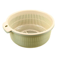 Panier de vidange double pour cuisine domestique, en PP écologique, multifonctionnel, pour fruits et légumes, coloré