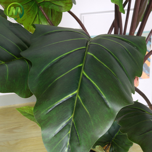 Tanaman Pohon Plastik Buatan Bonsai Daun Taro Hijau Berwarna-warni 1.2-2.1m untuk Dekorasi Dalam dan Luar Ruangan - Product Image 3