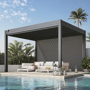 Pérgola Bioclimática de Lujo Retráctil de Aluminio Ecológica, Gazebo Independiente con Techo de Láminas Eléctricas, <span class=keywords><strong>Toldo</strong></span> para Exteriores - Product Image 5