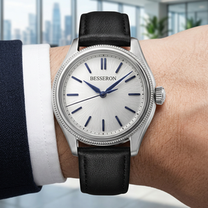 Reloj de Pulsera de Cuarzo Verde para Hombre, Diseño Ejecutivo, Caja de Acero Inoxidable, Diámetro de la Esfera de 42 mm, Correa de 20 mm, Resistente al Agua, Logotipo OEM, Venta al Por Mayor - Product Image 2
