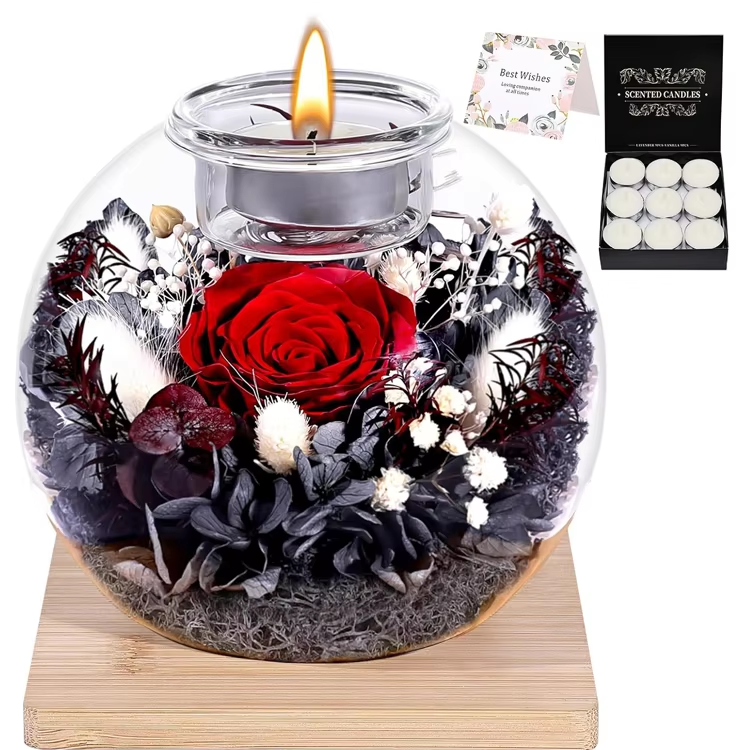 Romantic Preserved Flower Gift – Eco-Friendly Eternal Flower for Anniversary, Valentine's Day, Birthday &amp; Christmas