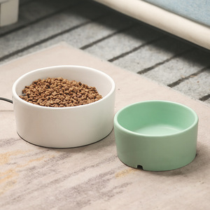 Bol en céramique pour chat, bol d'alimentation automatique arrondi pour chats, alimentateur pour animaux de compagnie alimenté par charge 110-240V - Product Image 3