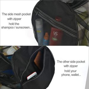 Sac de plongée en maille <span class=keywords><strong>XXL</strong></span> pour la plongée sous-marine ou en apnée Sacs de plongée avec tuba Extra Large Beach et Totes avec poches zippées - Product Image 4