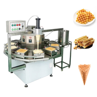 Nouvelle machine commerciale automatique haute capacité pour gaufres et cornets croustillants, en acier inoxydable, écologique, capacité de 20 kg/h