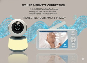 Monitor de Bebé Inalámbrico KT-544W con Pantalla IPS de 5 Pulgadas, Modo Dual, WiFi de 2.4GHz, Aplicación Tuya, Video de 1080P, PTZ, Seguimiento Automático por IA, Audio Bidireccional - Product Image 5