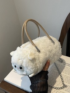 Novelty Furry Women's Bag Cute Ladies Cross Body Shoulder Bag New Arrival Fashion Animal Shape Plush <strong>Small</strong> <strong>Purses</strong> and Handbags - Product Image 6