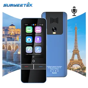 Sunyeetek F6 스마트 전자 언어 번역 장치 영어 프랑스어 독일어 스페인어 이탈리아어 네덜란드어 번역기