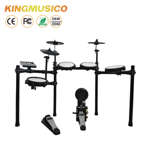 KINGMUSICO PDM-200E Batteria Elettronica Mesh con Doppio Trigger, Set di Percussioni Digitali con Pedale Indipendente per Principianti e Pratica sul Palco - Product Image 3