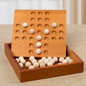 Jeu <span class=keywords><strong>d</strong></span>'échecs classique en bois pour enfants, jouet éducatif de bureau pour enfants, jeu de société intellectuel - Product Image 2