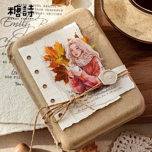 Sugar Poetry PET Sticker Pack 10 Sheets Retro Girl Coffee Theme Decorative Stickers for <b>Scrapbooking</b> and Journaling - Product Image 4